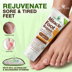 Miracle Foot Repair Cream, 8 oz + 1 oz Miracle Hand Repair, Healing Aloe Vera Lotions for Dry, Cracked Hands and Feet (8 oz Foot Cream + 1 oz Hand Cream)