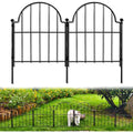 Decorative Garden Fence, 17 In(H) X 10.83 Ft(L) Arched Rustproof Metal No Dig Fence Garden Fence Border, Ground Stake Animal Barrier Fence For Rabbit Dog, Outdoor Decor For Yard & Patio
