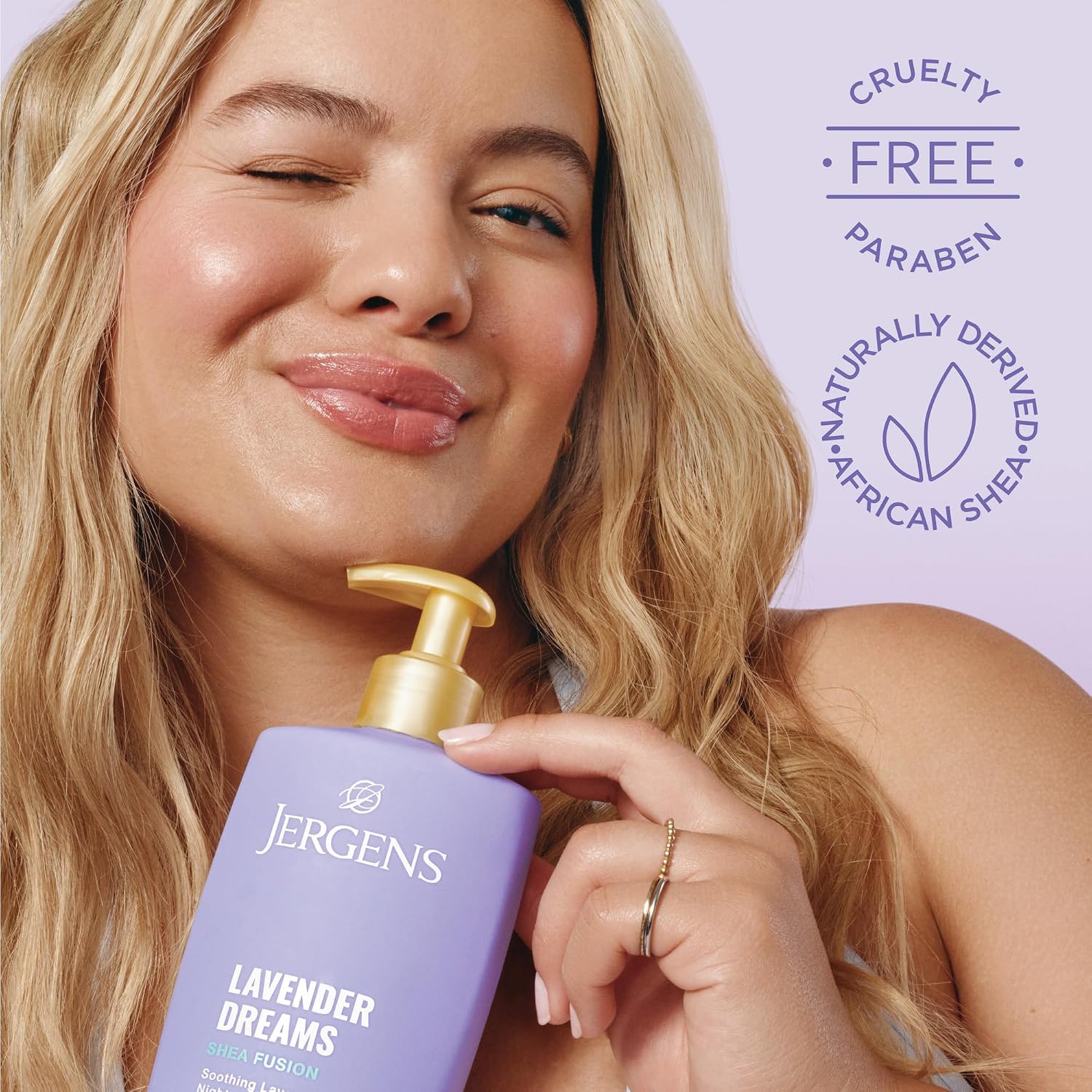 Jergens Shea Fusion Lavender Dreams Body Lotion, Scented Lotion, Moisturizer With Shea Butter And Vitamin E, 14 Fl Oz
