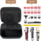 ProCase Hard Travel Case for Hair Clippers, Hair Cutting Barber Supplies Holder, Trimmer Organizer Storage Bag for Hatteker/Oneisal/Wahl 5Star/Andis Men Razor Guard Grooming Kits -Black