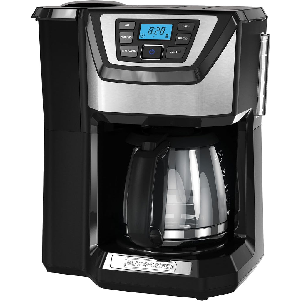 Black And Decker Black+Decker 12-Cup Mill And Brew Coffeemaker, Black, Cm5000B