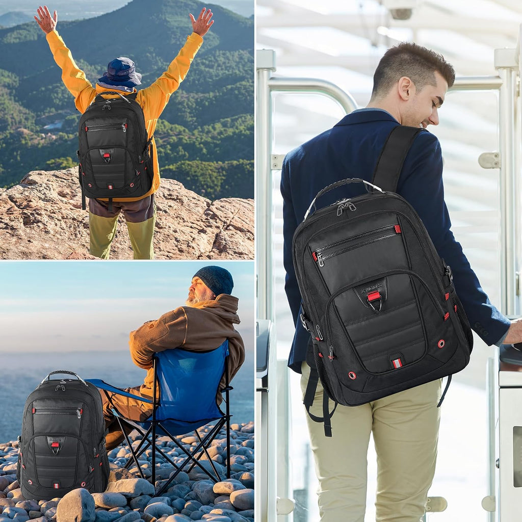 52L Extra Large Travel Backpack For Men&Women, Fit 17.3" Laptops | Lifetimewarranty, Large Capacity, Long-Term Durability, Tsa Friendly,Anti-Theft,Water Resistant,Business,College Rucksack Bag