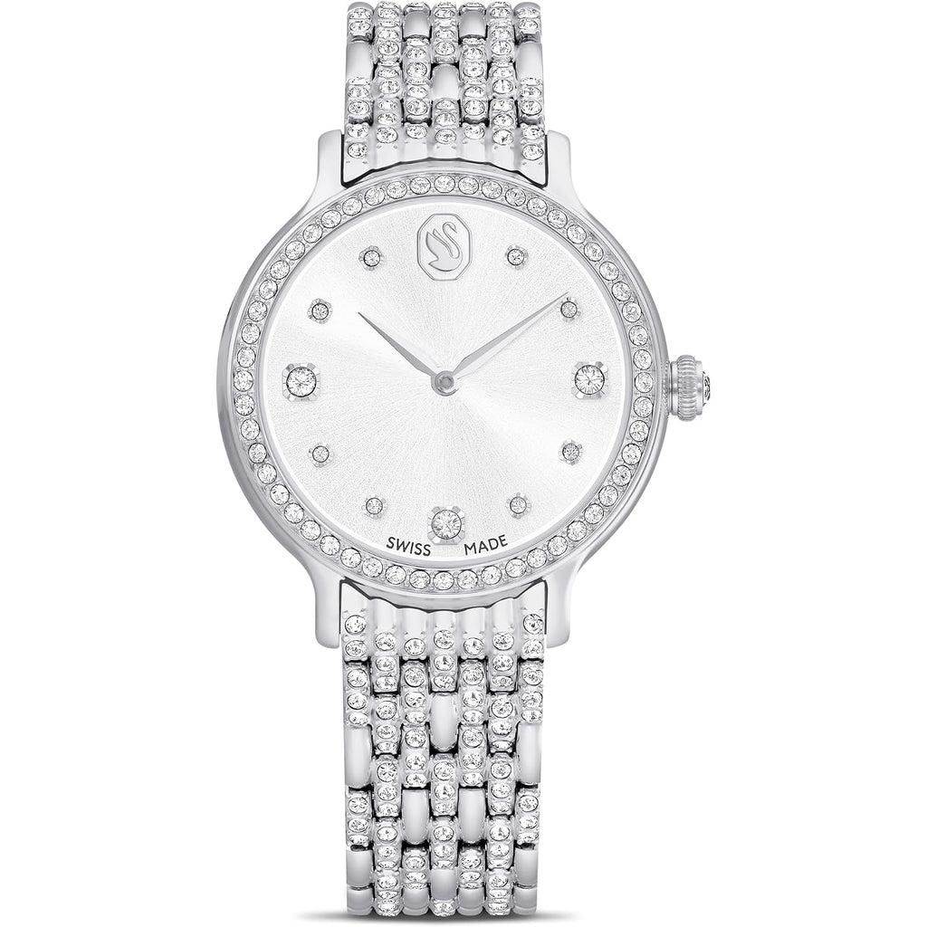 Swarovski Imber Watch, Swiss Made, Metal Bracelet, Silver Tone, Stainless Steel