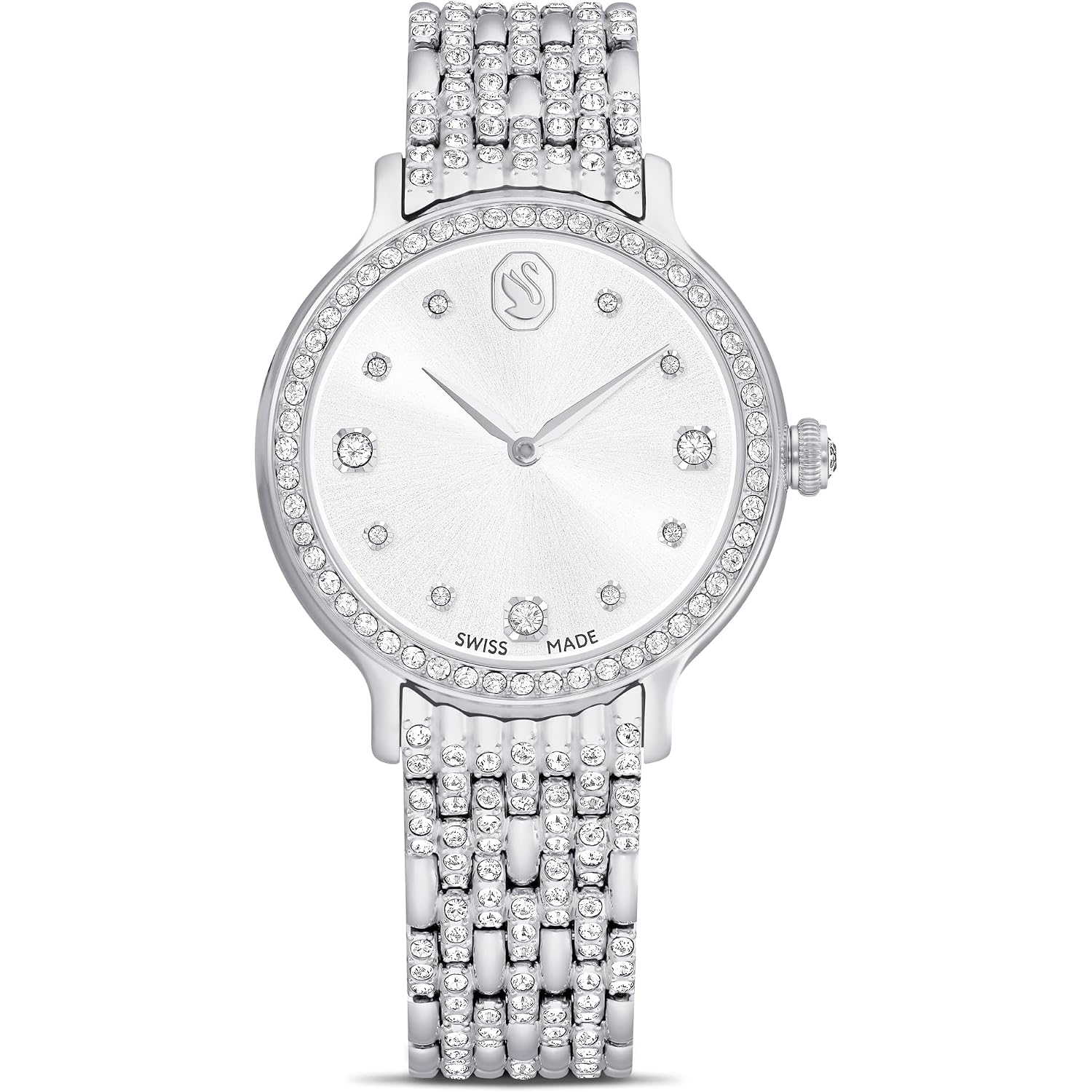 Swarovski Imber Watch, Swiss Made, Metal Bracelet, Silver Tone, Stainless Steel