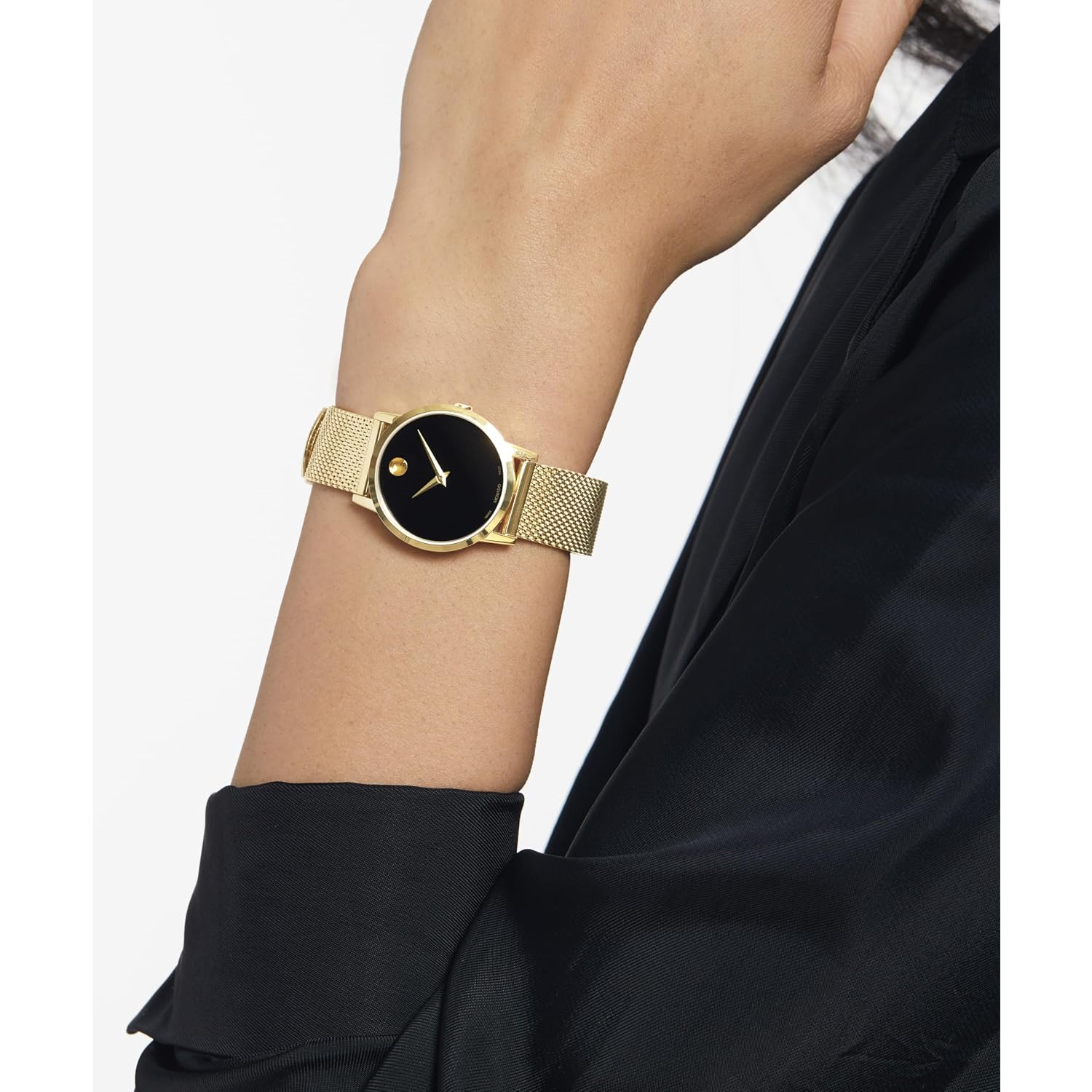 Movado Museum Classic Women'S Watch - Swiss Quartz Movement, Stainless Steel Mesh Bracelet - 3 Atm Water Resistance - Luxury Fashion Timepiece For Her - 28Mm
