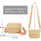 Faux Straw Small Crossbody Bag Women Summer Woven Sling Purse For Beach Travel Vacation Essentials Raffia