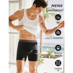 Finetoo Mens Underwear Cotton Boxer Briefs Soft Breathable Boxers Moisture-Wicking Shorts Clothing Underwear For Men Pack 3