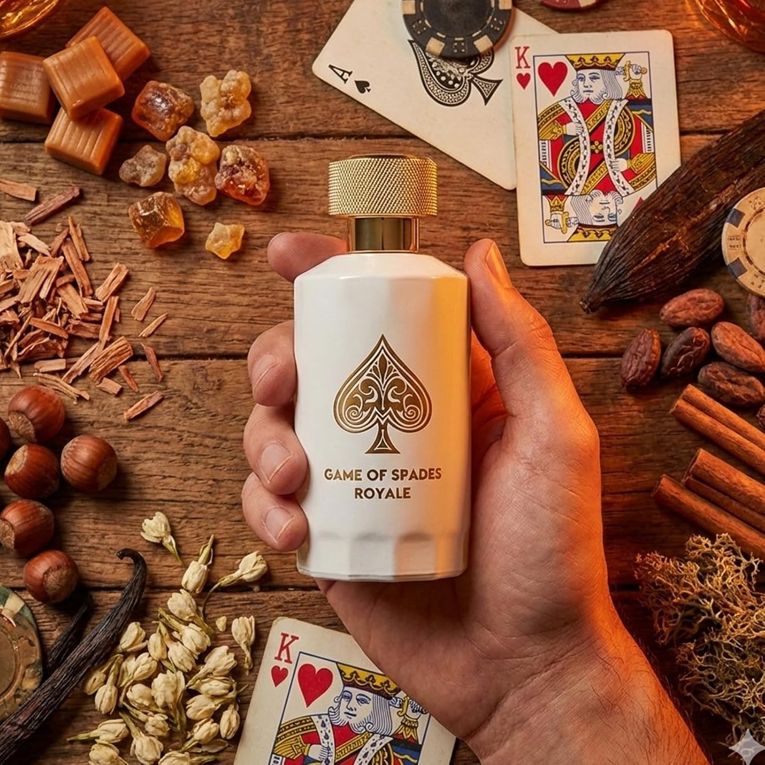 Jo Milano Game Of Spades Royale Parfum Spray | 3.4 Oz (100Ml) | Oud Wood, Amber, Musk, Floral, Caramel Scent | Long Lasting Fragrance For Men And Women (Unisex)