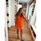 Womens Summer Boho A-Line Mini Dress Sleeveless Sundress Color Block Beach Coverups