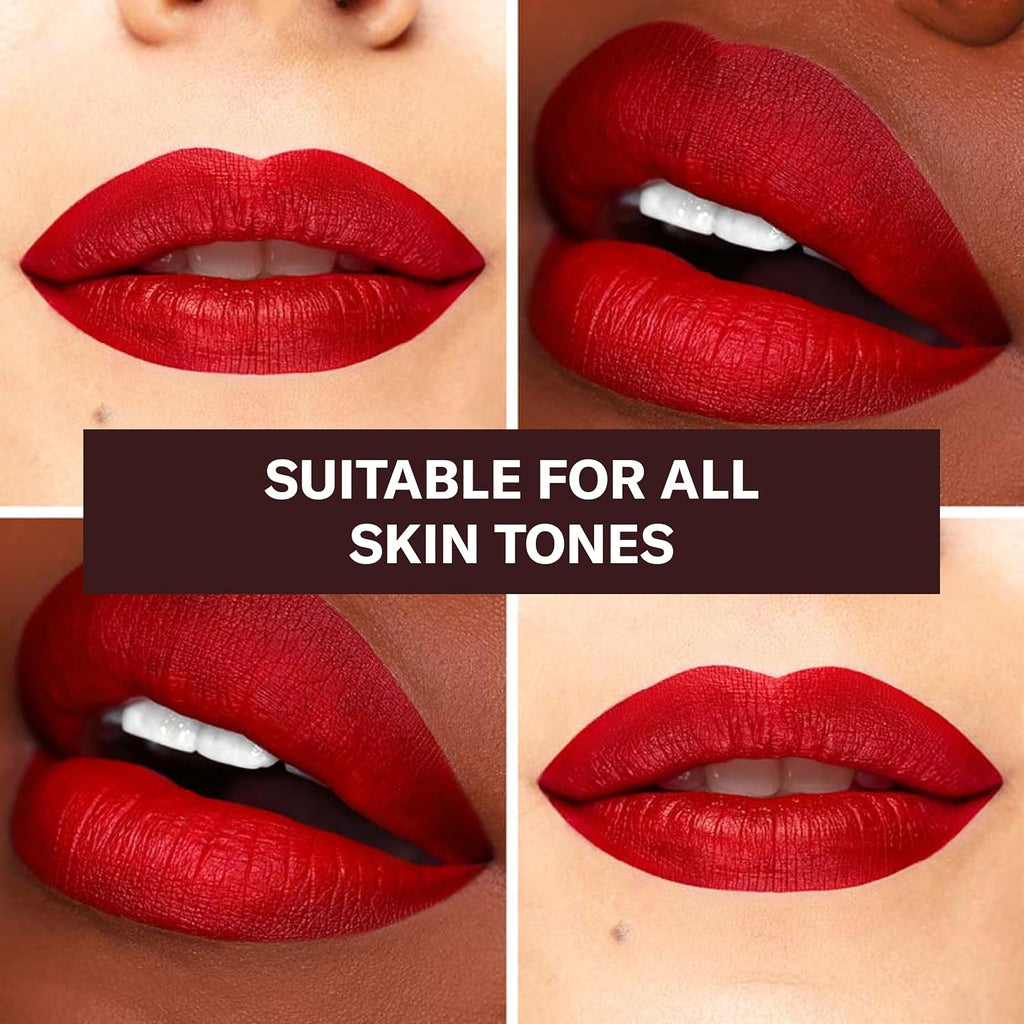 The Lip Bar - Nonstop Liquid Matte Lipstick, Bawse Lady (Blue Red) - High Pigment - One Swipe - Long Lasting - Jojoba Oil, Vitamin E - Vegan, Gluten Free, Cruelty Free - Makeup & Cosmetics - .24 Fl Oz
