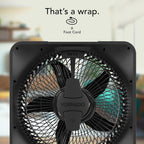 Vornado Model 80 High Velocity Electric Box Fan With Removable Grille, 5 Speed Settings, Powerful Airflow, Whole Room Air Circulation, Targeted Cooling, Cord Storage, Durable Floor Fan, Ice White