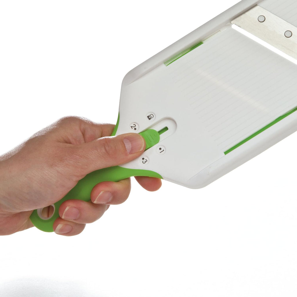 Prepsolutions Adjust-A-Slice Mandoline Slicer, Green – Adjustable Thickness, Perfect For Vegetables, Fruits, And More