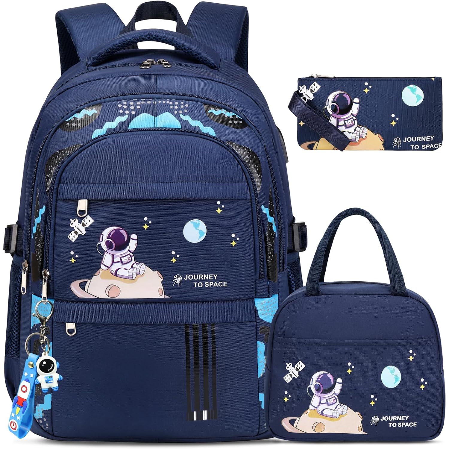 Acesak Backpack For Boys - Boy Backpack Schoolbag For Boys Kids Children Teens Girls Elementary Middle School Bags, Waterproof Lightweight Kids Bookbag Backpacks Casual Daypack With Lunch Bag Set