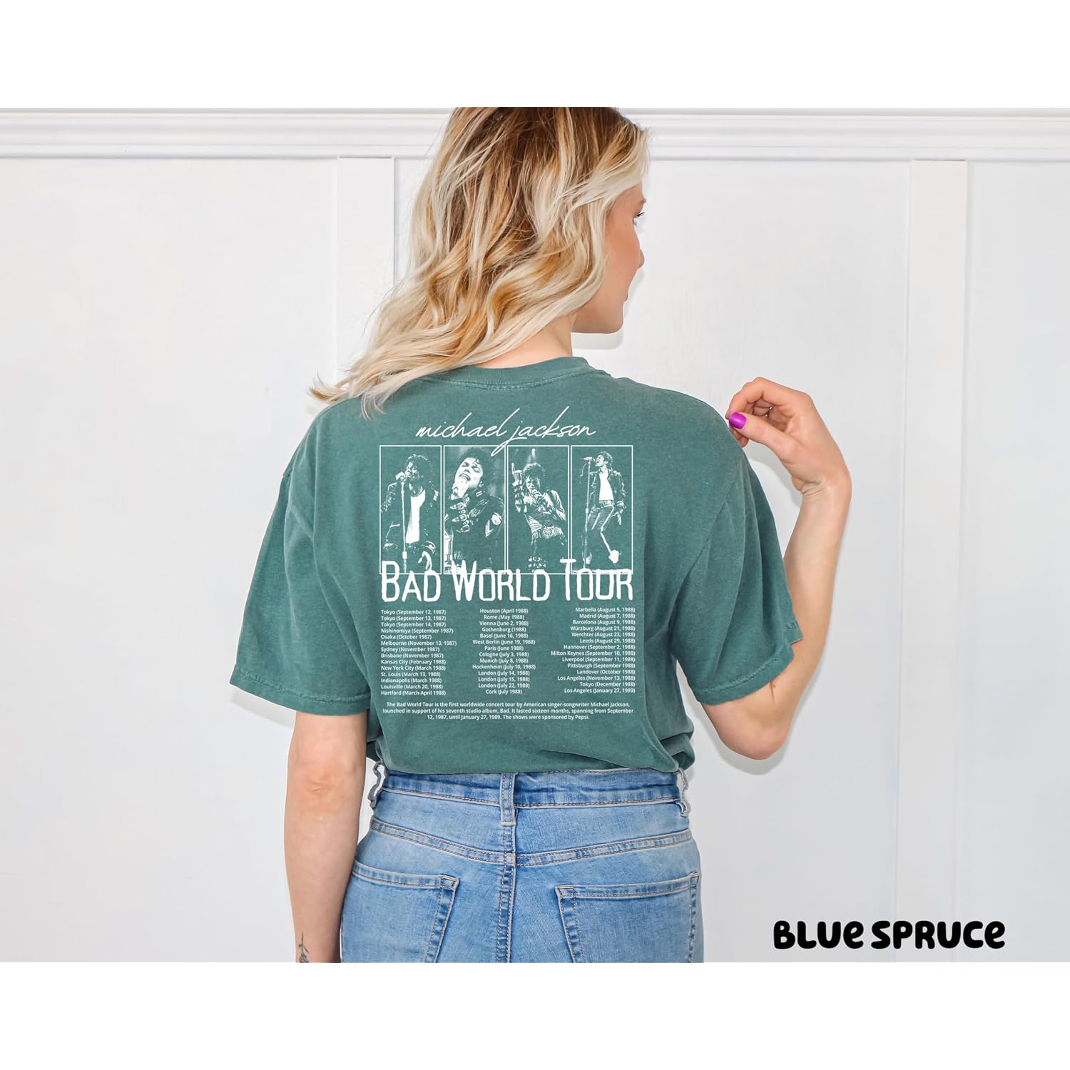Vintage Music Legend Graphic T-Shirt, Comfort Color Retro Pop Icon Inspired Tee, Front & Back Concert Style Shirt, Classic Performer Fan Gift Multicolor