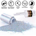 Hair and Body Glitter Spray, 1PC Glint-Rainbow Glitter Hairspray Dry Powder Makeup for Clothes, Festival Rave Loose Sparkle Powder,Holographic Ultra Fine Glitters for 4th of July Accessories