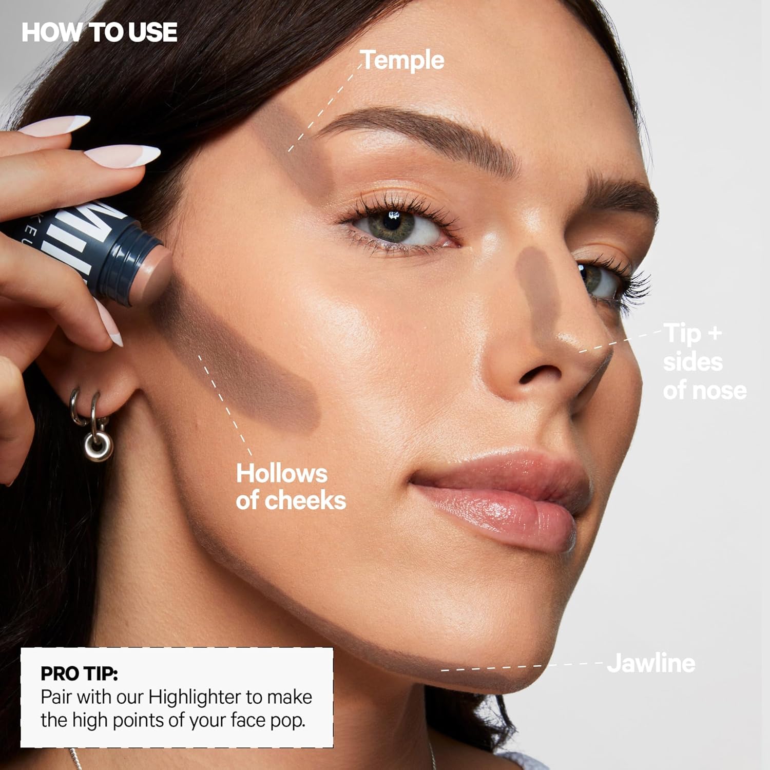 Milk Makeup Sculpt Stick – Cool-Toned Cream Contour Stick Adds Depth, Dimension + Shape for Natural-Looking Shadows – Hydrating, Buildable Formula w/Thyme Extract
