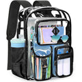 17 Inch Clear Backpack, Large Transparent Bookbag With Reinforced Straps For School College Work