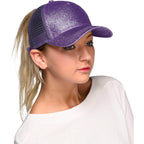 C.C Hatsandscarf Ponytail Caps Messy Buns Trucker Plain Baseball Cap (Bt-6)