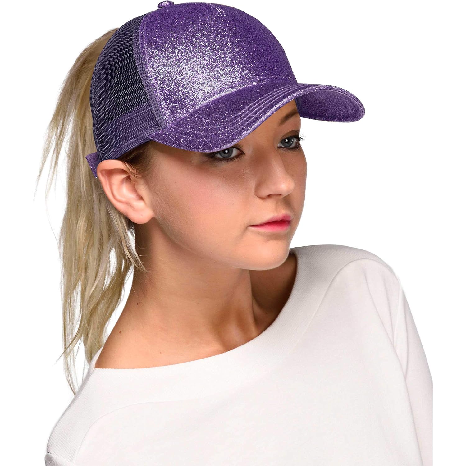C.C Hatsandscarf Ponytail Caps Messy Buns Trucker Plain Baseball Cap (Bt-6)