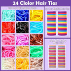 Hair Accessories for Girls, 1698 Pcs Hair Rubber Bands with Elastic Hair Ties Hair Clips Hair Wax Stick Spray Bottle Hair Styling Tools