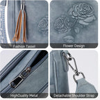 Crossbody Bags For Women Trendy Vegan Leather Hobo Purses Embossed Shoulder Handbag Lightweight Travel Purse