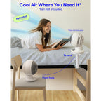 Fanshelfie Adjustable Fan Holder For Dorm Room, Bunk & Lofted Bed, College Essentials For Boys & Girls, Patented Height & Distance Design, Compatible With Popular Dorm Fans, 2 Height Options (White)