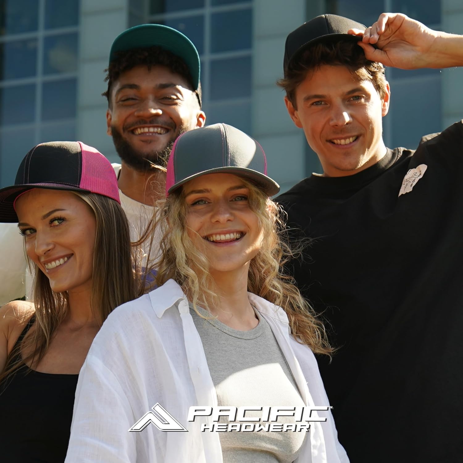 Pacific Headwear Snapback Trucker: Stylish Unisex Cap for All-Day Comfort Black/White/Black