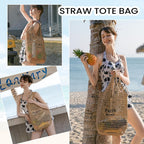 Pleneal Beach Bags for Women - Women Beach Tote Bag, Summer Mesh Hollow Straw Tote Bag for Holiday Market