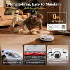 Roborock 2026 New Qrevo S Pro Robot Vacuum And Mop, 18,500Pa Suction | Multifunctional Dock With 167℉ Mop Self-Cleaning, Smart Obstacle Avoidance, Anti-Tangle Brush, Liftable Spinning Mop, White
