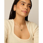 PAVOI 14K Gold Plated Dainty Interlock Pendant Necklace for Women | Circle Link Pendant Necklaces
