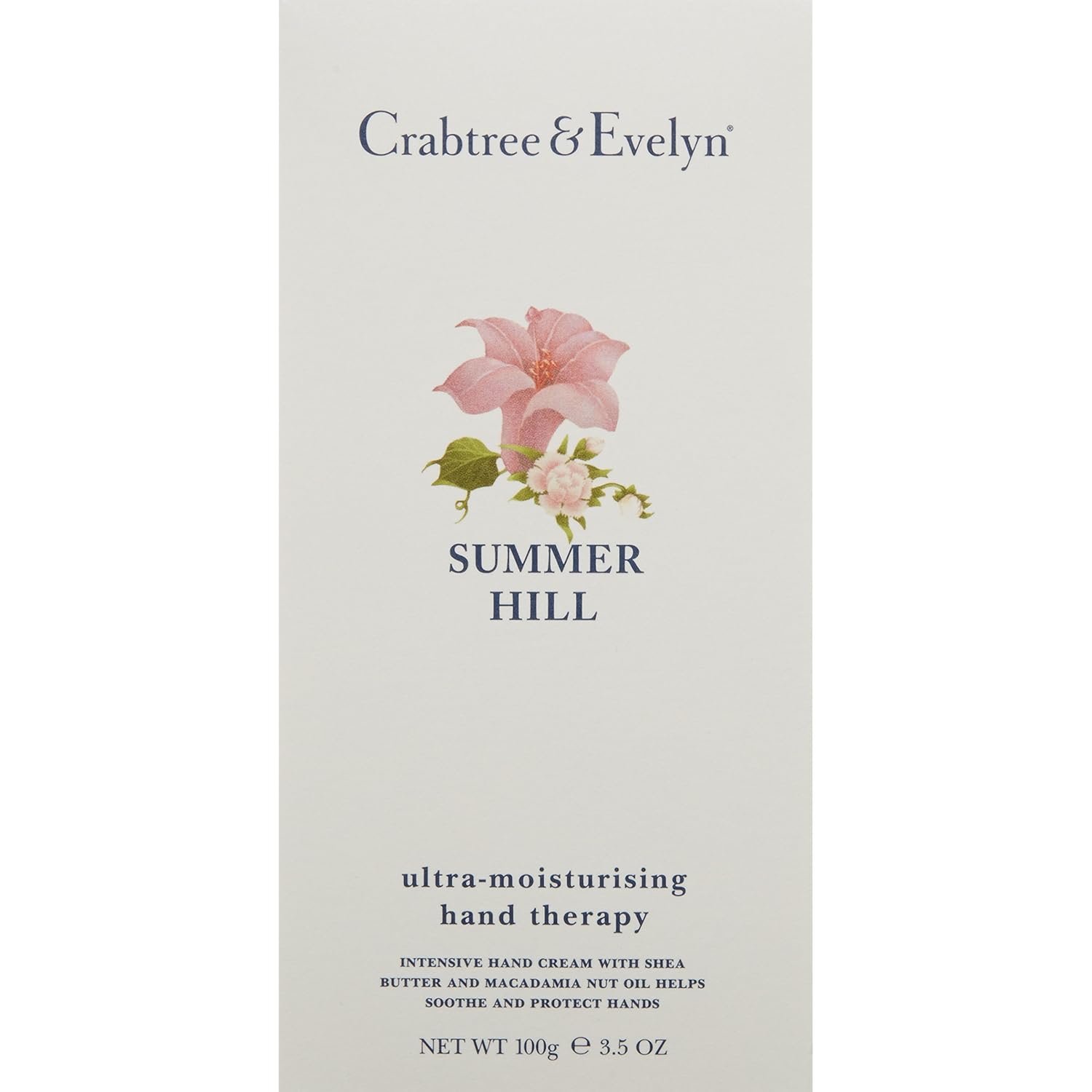 Crabtree & Evelyn Ultra-Moisturising Hand Cream Therapy, Summer Hill, 3.5 oz