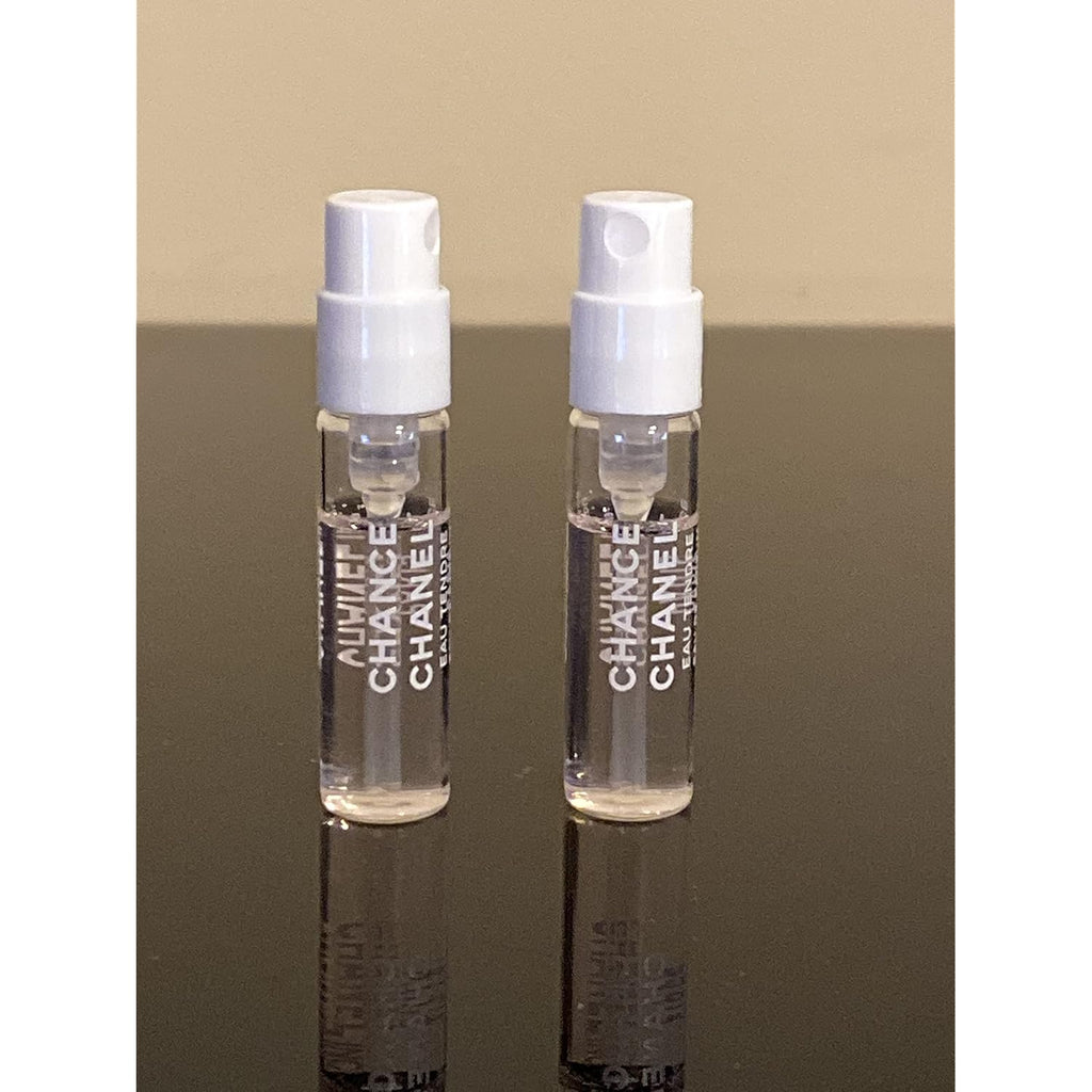 Set of 2 - Chance Eau Tendre for Women, Eau De Parfum Spray 0.05oz/1.5ml Vial Sampler