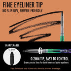 Bepholan Black Gel Eyeliner Pencil, Waterproof Smudge Proof Eyeliner Long-Lasting Matte Eye Liner Retractable With Built-In Sharpener For Waterline & Daily Makeup (Black)