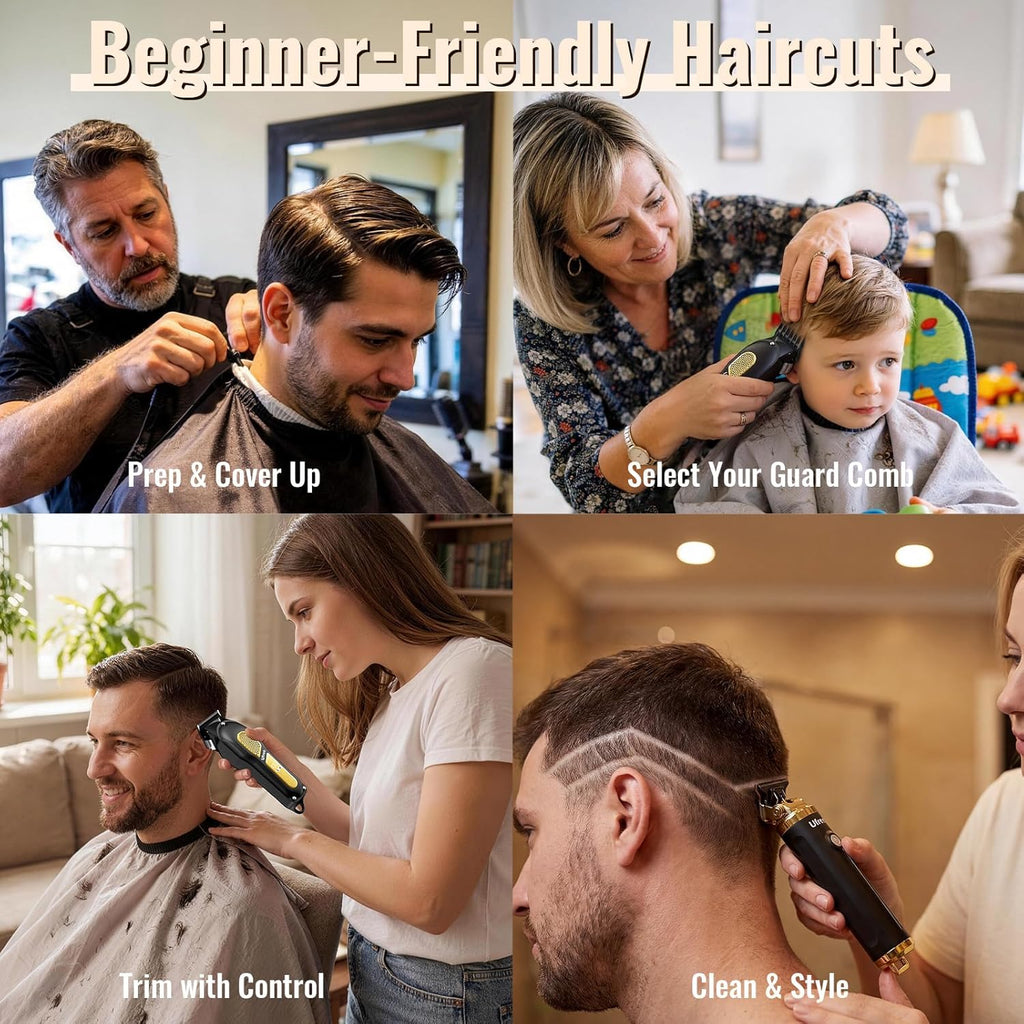 Ufree Hair Clippers for Men, Clippers and Trimmers Set, Cordless Barber Clippers, Grooming Kit, Gifts for Men