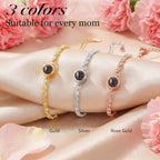 Easycosy Personalized Bracelets with Picture Inside, Mothers Day Love Gifts for Mom Wife, Custom Photo Projection Bracelets Customized Birthday Anniversary Memorial Jewelry Gifts for Women Girlfriend Her