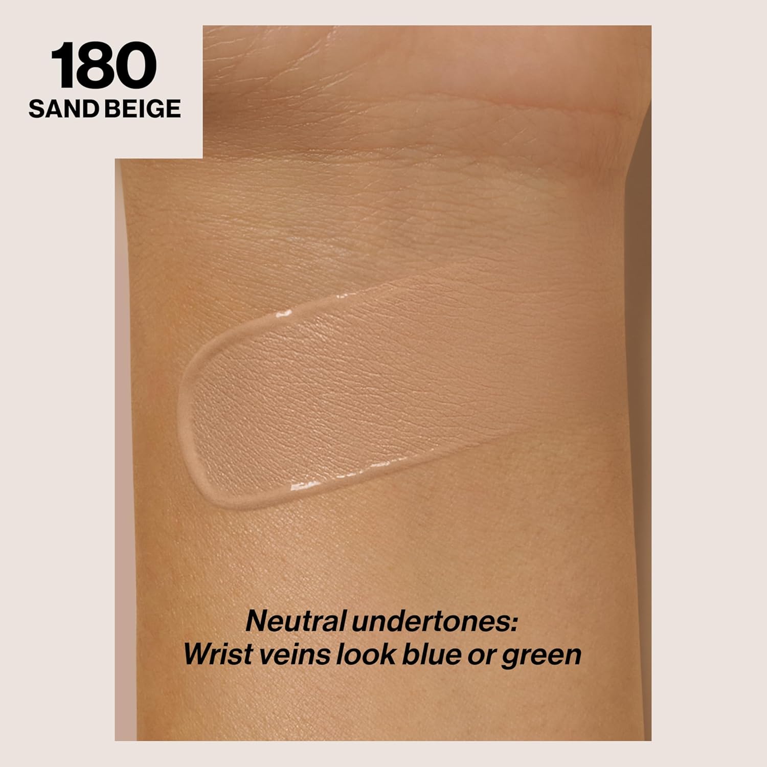 Revlon Liquid Foundation, ColorStay Face Makeup for Normal & Dry Skin, SPF 20, Longwear Medium-Full Coverage with Natural Finish, 180 Sand Beige, 1 fl oz