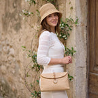 CHUNLI Woven Straw Clutch Bag for Women, Raffia Crossbody Handbag with Detachable Strap, Summer Beach Vacation Boho Purse