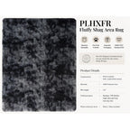 8X10 Area Rugs For Living Room Bedroom: Black Grey Soft Fluffy Shag Upgrade Non-Slip High Pile Carpet Large Fuzzy Plush Indoor Floor Decor Shaggy Rug For Kid Boys Girls Playroom Nursery Modern Home