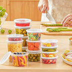 60 Sets Deli Containers With Lids, 32/16/8 Oz X 20 Set Each, Leak-Proof & Bpa Free Airtight Stackable Takeout Plastic Food Storage Containers, Freezer/Microwave/Dishwasher Safe
