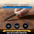 Dexter-Russell Sani-Safe 3-Pack Of 3¼" Paring Knives, Slip-Resistant White Handles, Durable Dexsteel Blades – Ideal For Precise Peeling & Carving Fruits And Vegetables, Nsf Certified