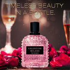 4Pcs Perfume Set For Women - Floral Fragrance Gift Set With Vanilla,Sweet Fruity, Eau De Parfume| 3.4 Fl Oz Each Women'S Cologne(Valentine Milano/Rose/Pink,Valuable,)