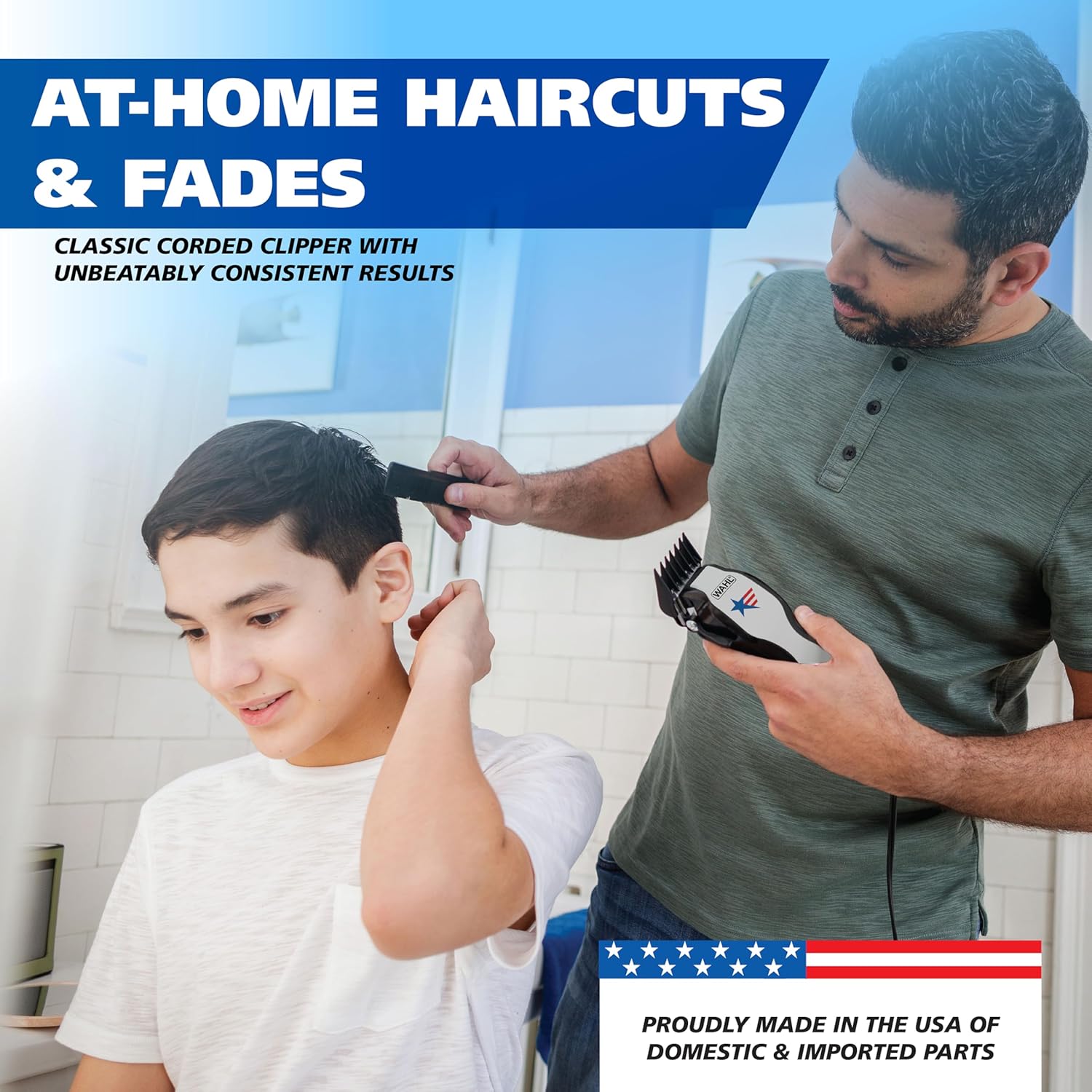 Wahl USA Anthem Classic Haircutting Kit – Corded Hair Clipper for Men with No-Snag Blades, Powerful POWERDRIVE Motor & Adjustable Fade Lever – Model 3029140