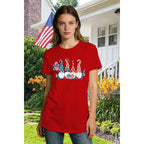 4th of July Shirts Women American Flag Gnomes T-Shirt Patriotic Stars and Stripes Tee Tops