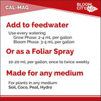Bloom City Professional Grade Ultra Pure Cal-Mag Growing Fertilizer, Quart (32 Oz)