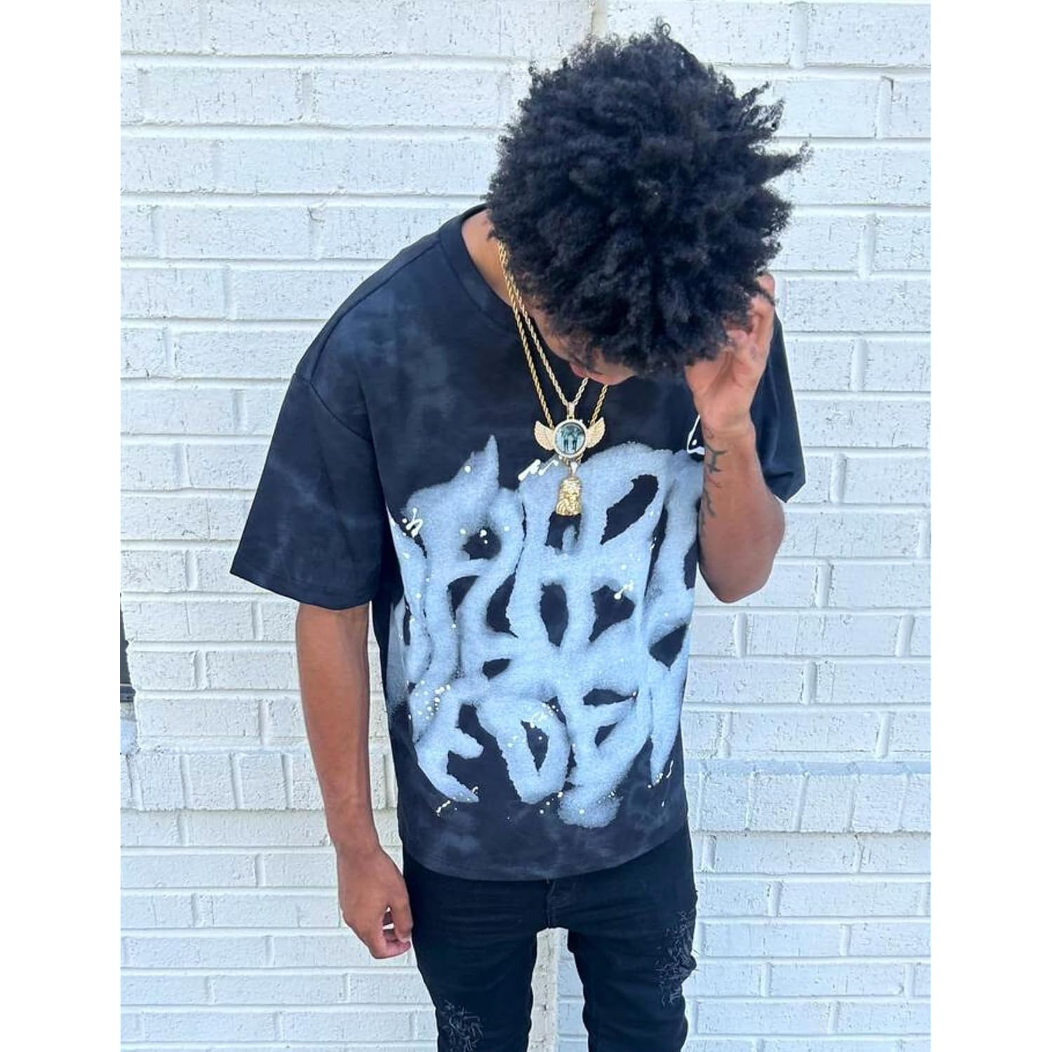 Aelfric Eden Mens Graphic Tee Shirts Oversized Baggy Loose Cotton T-Shirt Streetwear Casual Summer Y2K Shirt