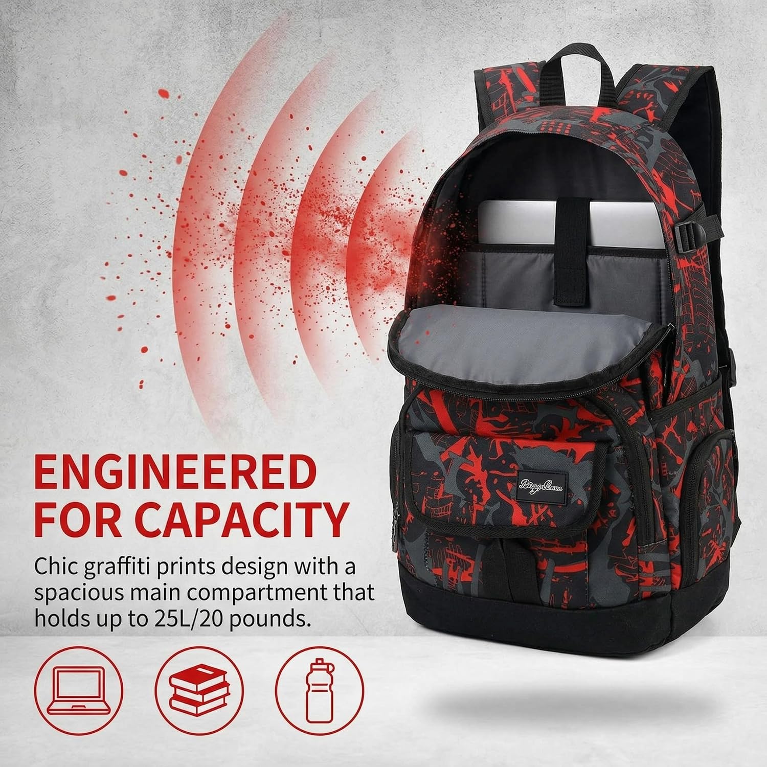 Rickyh Style School Backpack Travel Bag For Men & Women Lightweight College