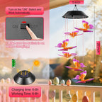 Winzwon Solar Wind Chimes, Christmas Gardening Butterfly Gifts For Women | White Elephant Birthday Gifts For Grandma Nana Wife Sister, Solar Lights Outdoor For Outside Garden Yard Patio Porch Decor