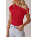 Prettygarden Womens Summer Off The Shoulder Crop Tops Ribbed Going Out Fitting T Shirts Trendy Spring Y2K Clothes 2026