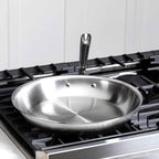 All-Clad D3® Stainless Steel 12 Inch Frying Pan With Lid- Made In The Usa- The Original Bonded Professional Cookware- Oven Safe & Induction Compatible