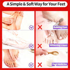 Foot Masks for Dry Cracked Feet, Lavender Moisturizing Socks - Intensive Hydrating Foot Care & Cracked Heel Treatment, 5 Pairs